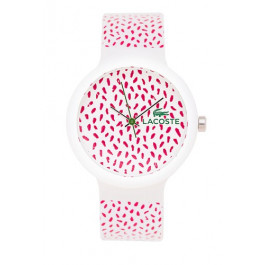 Lacoste correa de reloj 2020097 / LC-46-4-47-2576 Caucho Rojo 14mm