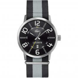 Lacoste correa de reloj 2010497 / LC-44-1-14-2213 Nylon / perlón Negro 24mm + costura negro
