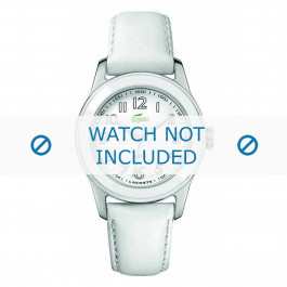 Correa de reloj Lacoste LC-11-3-18-0132 / 2000453 / 2000455 / 0152 Cuero Blanco 20mm
