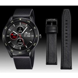 Correa de reloj Lotus 50010/1 / BA04396 Milanesa Negro