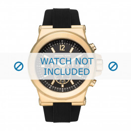 Correa de reloj Michael Kors MK8445 / Dylan Caucho Negro 13mm