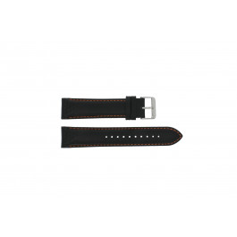 Correa de reloj Pulsar VK63 X001 PU2071X1 PU2029X1 Cuero Negro 22mm