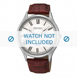 Correa de reloj Seiko 7N42-0FW0 / SGEG97P1 / 4LR2JE Piel de cocodrilo Marrón 20mm