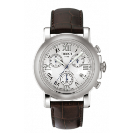 Tissot correa de reloj T600013408 Cuero Marrón 20mm + costura marrón