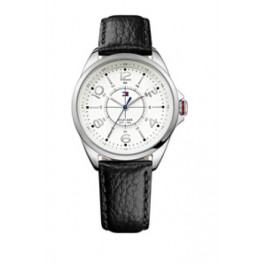 Tommy Hilfiger correa de reloj TH-189-3-14-1309 / TH679301481 Cuero Negro + costura negro