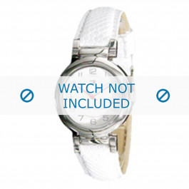Tommy Hilfiger correa de reloj TH-34-3-14-0672 - TH679300900 / 1780721 Cuero Blanco 11mm + costura blanca