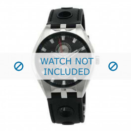 Tommy Hilfiger correa de reloj TH-37-3-14-0683 - TH679300909 / 1790619 Caucho Negro 16mm + costura predeterminada