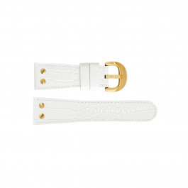 TW Steel correa de reloj TWB87 Cuero Blanco 30mm + costura blanca