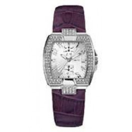 Guess correa de reloj W12075L3 Cuero Púrpura 10mm