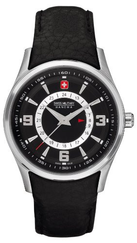 Correa de reloj Swiss Military Hanowa 06-6155.04.007 Cuero Negro
