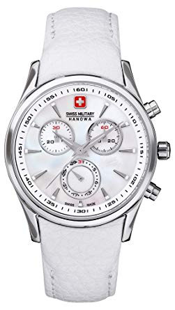 Correa de reloj Swiss Military Hanowa 06.6156.04.001-87 Cuero Blanco 20mm