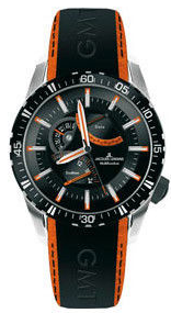 Jacques Lemans correa de reloj 1-1584 Cuero Negro 24mm + costura negro