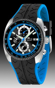 Lotus correa de reloj 15423-5 Caucho Negro