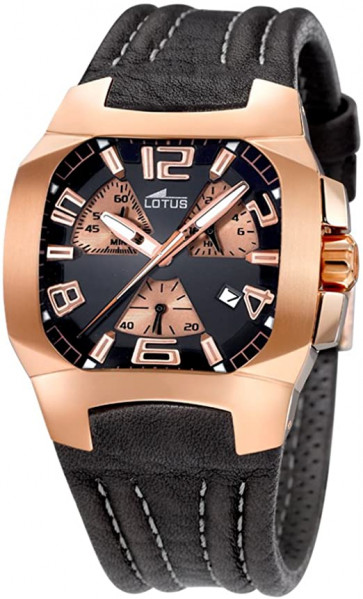 Correa de reloj Lotus 15514-3 / 15502-3 Cuero Negro