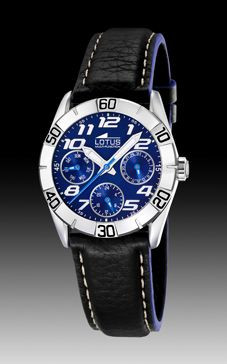 Correa de reloj Lotus 15651-2 Cuero Negro 18mm