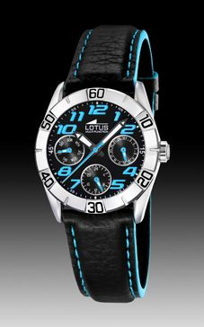 Correa de reloj Lotus 15651-4 Cuero Negro 18mm