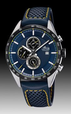 Correa de reloj Lotus 18370-2 Cuero Azul 21mm