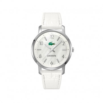 Correa de reloj Lacoste 2000631 / LC-41-3-14-2223 Cuero Blanco 20mm