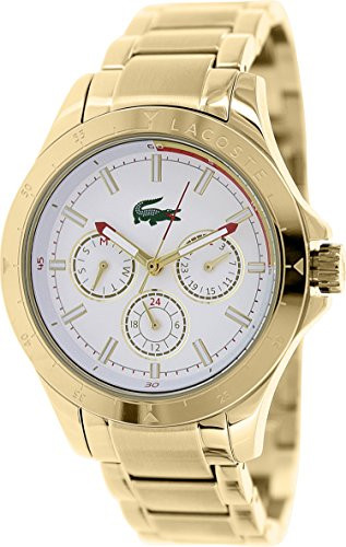 Lacoste correa de reloj 2000841 / LC-74-3-34-2500 Metal Chapado en oro 18mm