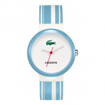Lacoste correa de reloj 2010541 / LC-46-1-29-2244 Caucho Azul claro 14mm