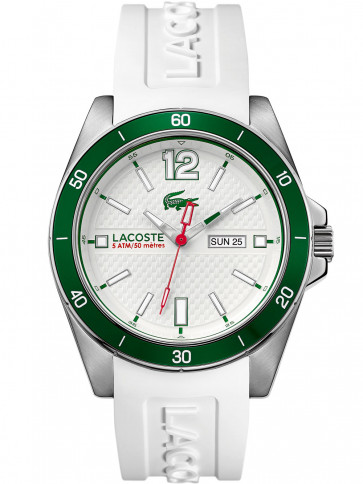 Lacoste correa de reloj 2010802 / LC-62-1-27-2592 Silicona Blanco 22mm
