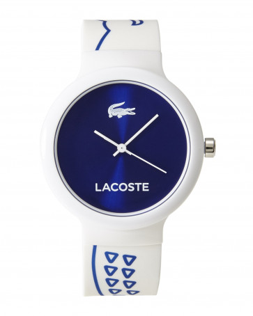 Lacoste correa de reloj 2020094 / LC-46-4-47-2576 Caucho Blanco 16mm