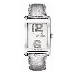 Lacoste correa de reloj 2000652 / LC-51-3-14-2261 Cuero Gris 20mm + costura gris