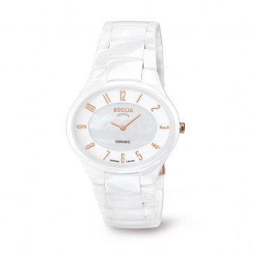 Correa de reloj Boccia 3216-03 Cerámica Blanco