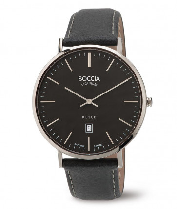 Correa de reloj Boccia 3589-02 Cuero Negro 20mm