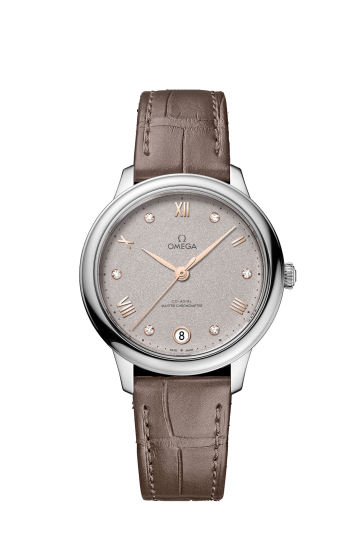 Correa de reloj Omega 032Z016859 / 43423342058001 / De Ville Cuero de cocodrilo Marrón 16mm