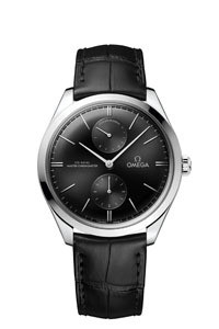 Correa de reloj Omega 43513402201001 / TRESOR Cuero de cocodrilo Negro 20mm