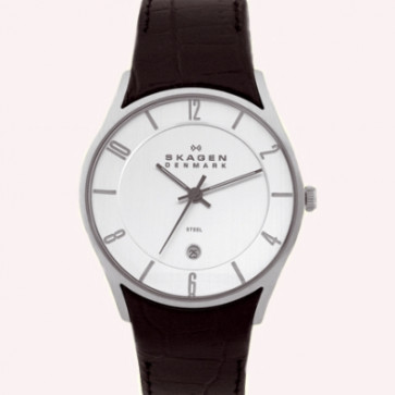 Correa de reloj Skagen 474XLSLC Cuero Negro