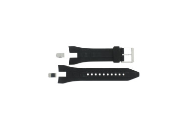 Horlogeband Seiko SNL049P1 / 7L22-0AT0 / 4A581JTR Rubber Zwart 28mm