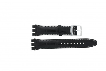 Correa de reloj Swatch (alt.) 516431.01.19.C Cuero Negro 19mm