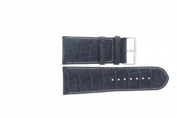 Correa de reloj de cuero genuino croco azul oscuro WP-61324.36mm