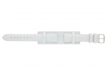 Correa de reloj Universal 61325.11.18 Cuero Blanco 18mm