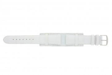 Correa de reloj Universal 61325.11.20 Cuero Blanco 20mm