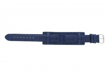 Correa de reloj Universal 61325.55.18 Cuero Azul 18mm