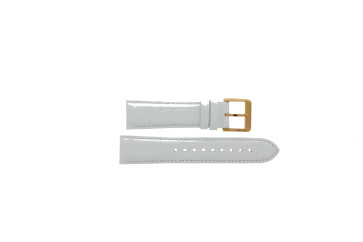 Correa de reloj Hugo Boss 659302329 / 2329 / HB-139-3-34-2365S Cuero Blanco 20mm