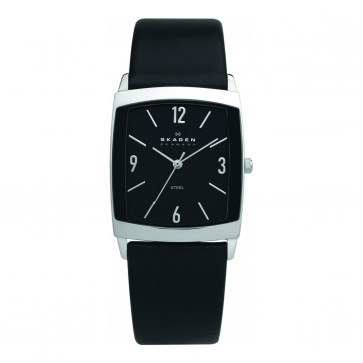 Correa de reloj Skagen 691LSLB Cuero Negro 23mm