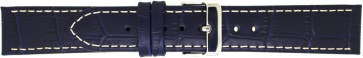 Correa de reloj Universal 808.05.18 Cuero Azul 18mm