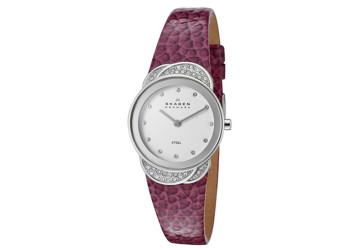 Correa de reloj Skagen 818SSLVV Cuero Rojo