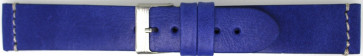 Correa de reloj Universal 845.16.22 Cuero Azul 22mm