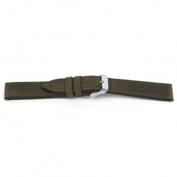 Correa de reloj Universal I864 Cuero Verde oliva 24mm