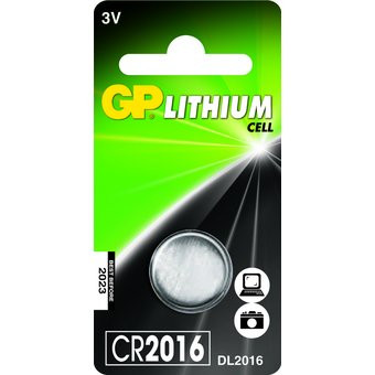 GP Pila de botón Batería CR2016 - 3v