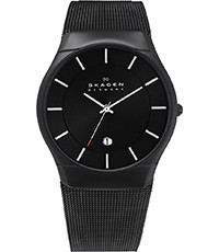 Correa de reloj Skagen 956XLTBB Milanesa Negro 26mm
