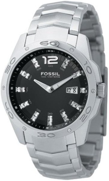 Fossil correa de reloj AM4089 Metal Plateado 22mm