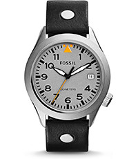 Correa de reloj Fossil AM4560 Cuero Negro 22mm