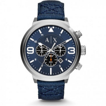 Correa de reloj Armani Exchange AX1373 Cuero/Textil Azul 22mm