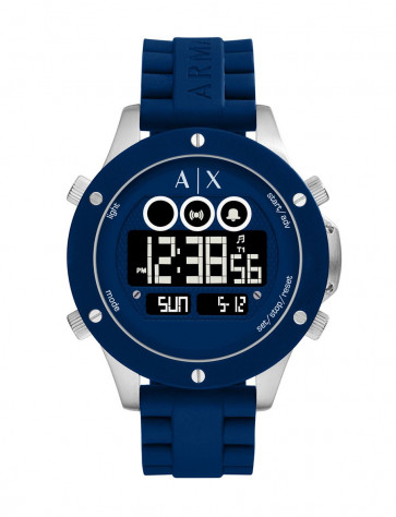 Correa de reloj Armani Exchange AX1561 Silicona Azul 22mm